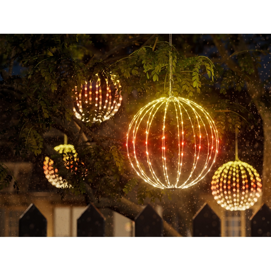 Twinkly - SPHERE LED RGBW, decoração de exterior dimerizável, 210 LEDs, IP44, Wi-Fi