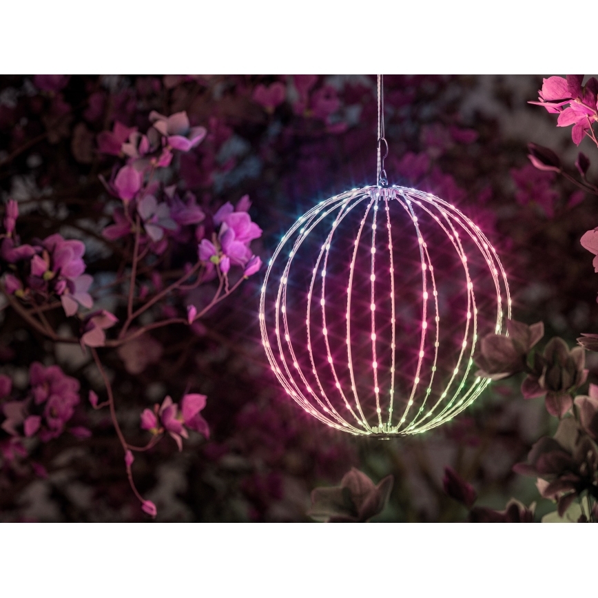 Twinkly - SPHERE LED RGBW, decoração de exterior dimerizável, 210 LEDs, IP44, Wi-Fi