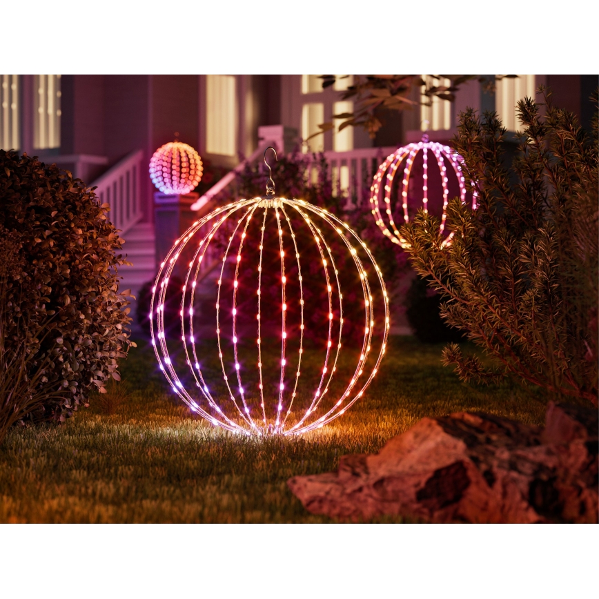 Twinkly - SPHERE LED RGBW, decoração de exterior dimerizável, 210 LEDs, IP44, Wi-Fi