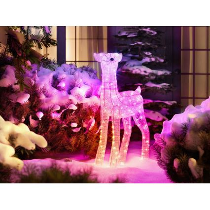 Twinkly - Rena de Natal LED RGBW com dimmer para exterior REINGEERS 200xLED IP44 Wi-Fi