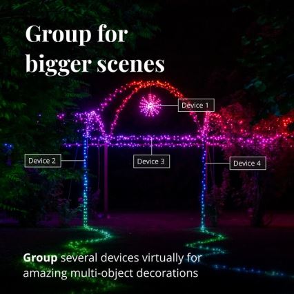Twinkly - LED RGB Regulação exterior poinsétia SPRITZER 200xLED IP44 Wi-Fi