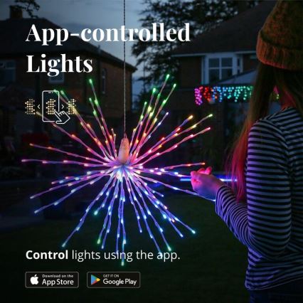 Twinkly - LED RGB Regulação exterior poinsétia SPRITZER 200xLED IP44 Wi-Fi
