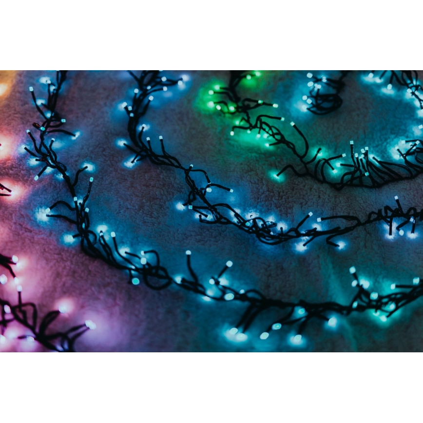 Twinkly - Corrente de Natal exterior regulável RGBW LED CLUSTER 400xLED 9,5m IP44 Wi-Fi