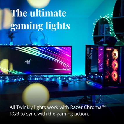 Twinkly - Corrente de Natal exterior regulável RGBW LED CLUSTER 400xLED 9,5m IP44 Wi-Fi