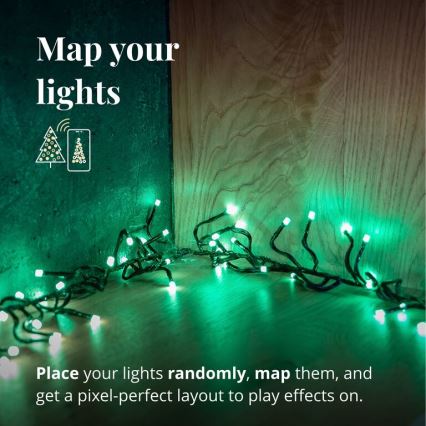 Twinkly - Corrente de Natal exterior regulável RGBW LED CLUSTER 400xLED 9,5m IP44 Wi-Fi