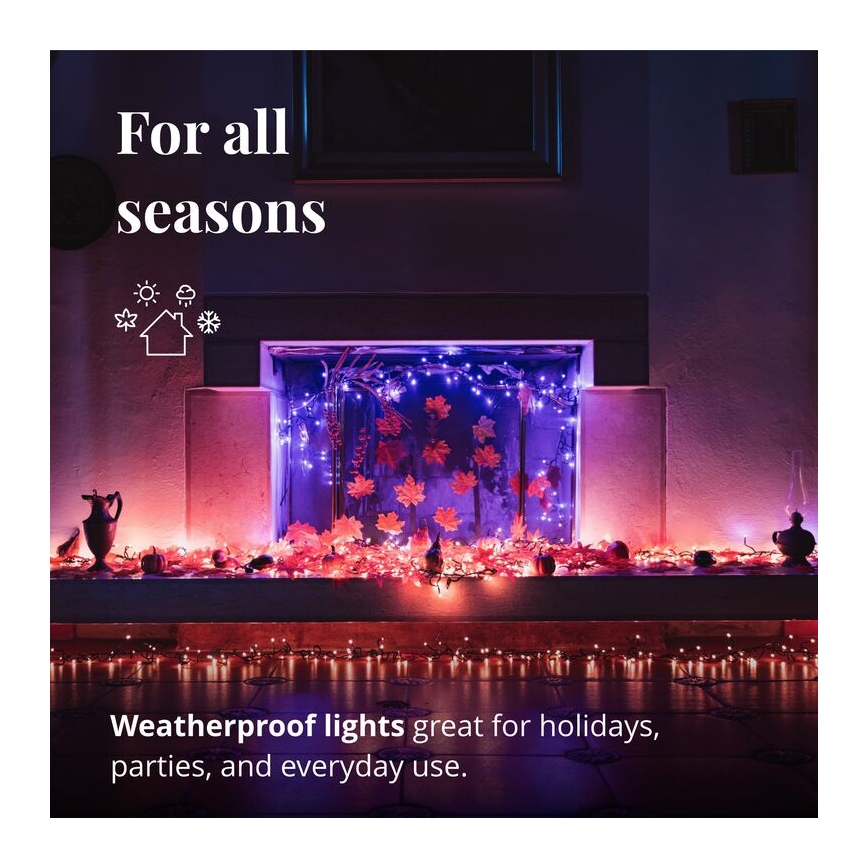 Twinkly - Corrente de Natal exterior regulável RGBW LED CLUSTER 400xLED 9,5m IP44 Wi-Fi