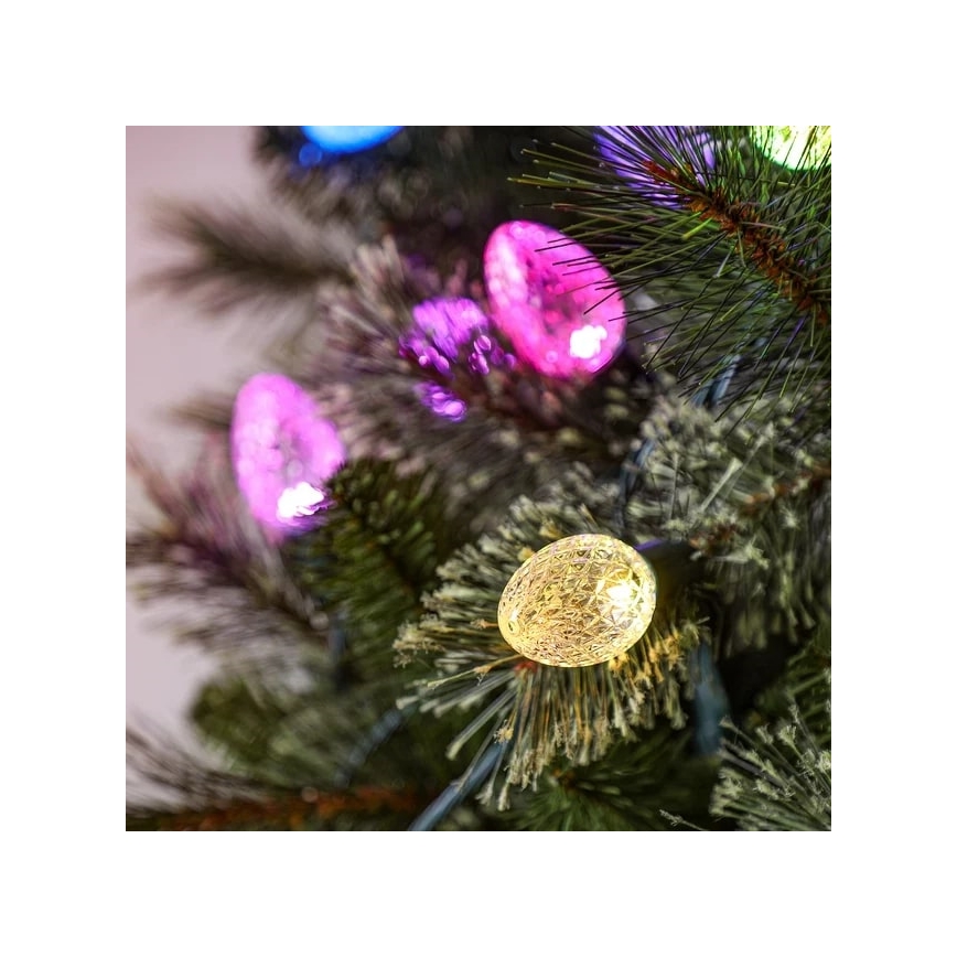 Twinkly - LED RGB Regulação exterior Corrente de Natal FACETED 40xLED 14,5 m IP44 Wi-Fi