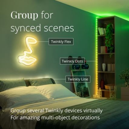 Twinkly - LED RGB Tira com regulação DOTS 60xLED 3 m Wi-Fi USB