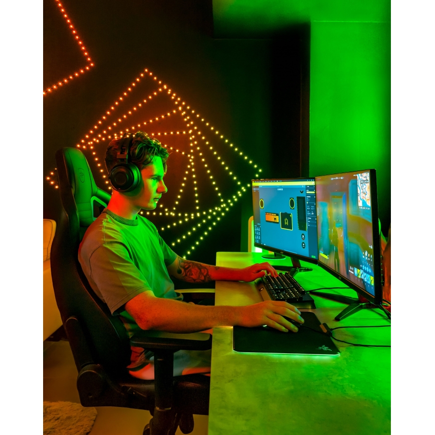 Twinkly - Cordão de luzes de Natal DOTS LED RGB dimerizável 60 LEDs 7 m USB Wi-Fi