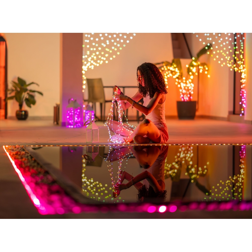 Twinkly - Cordão de luzes de Natal DOTS LED RGB dimerizável 60 LEDs 7 m USB Wi-Fi