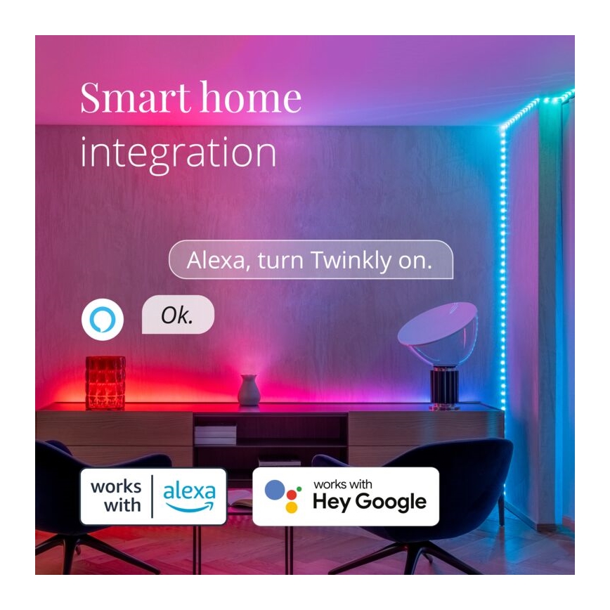 Twinkly - LED RGB Exterior regulação tira DOTS 400xLED 20 m IP44 Wi-Fi