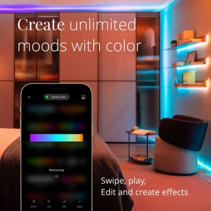 Twinkly - LED RGB Exterior regulação tira DOTS 400xLED 20 m IP44 Wi-Fi