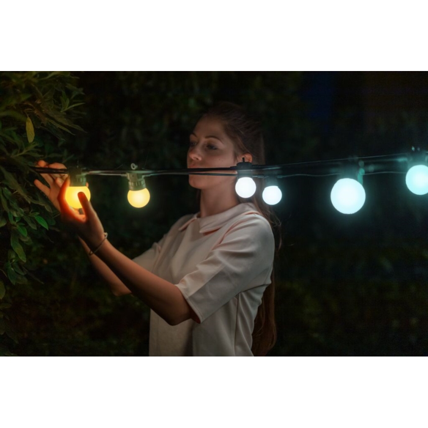 Twinkly - LED Regulação exterior corrente decorativa FESTOON 20xLED 14m IP44 Wi-Fi