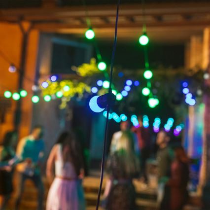 Twinkly - LED RGB Regulação exterior corrente decorativa FESTOON 20xLED 14m IP44 Wi-Fi