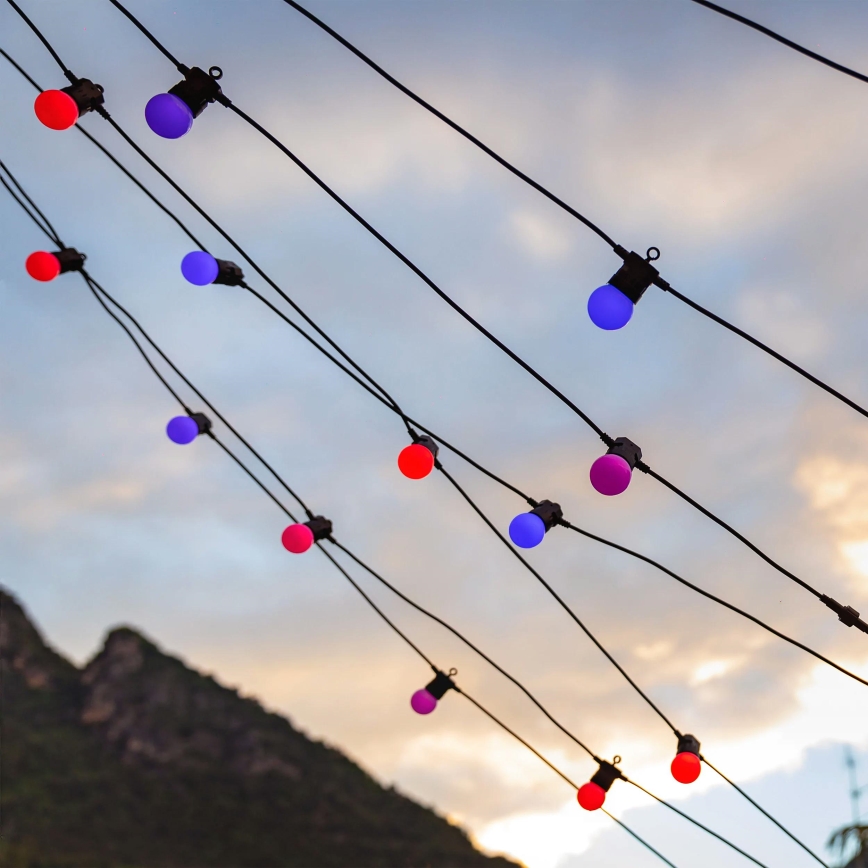 Twinkly - LED RGB Regulação exterior corrente decorativa FESTOON 20xLED 14m IP44 Wi-Fi