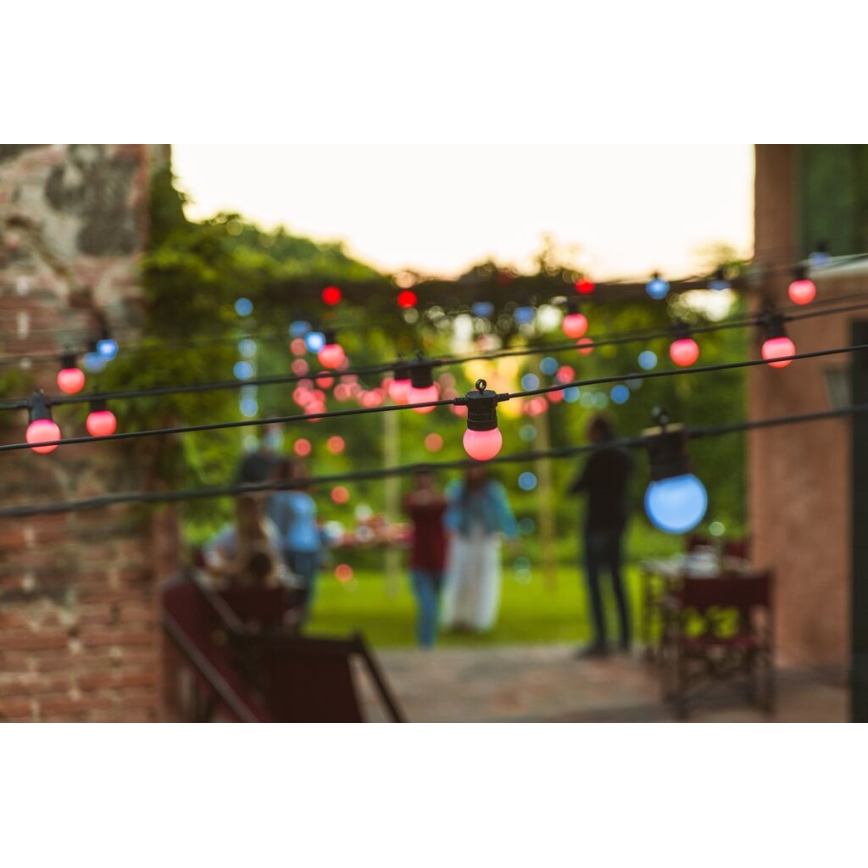 Twinkly - LED RGB Regulação exterior corrente decorativa FESTOON 20xLED 14m IP44 Wi-Fi