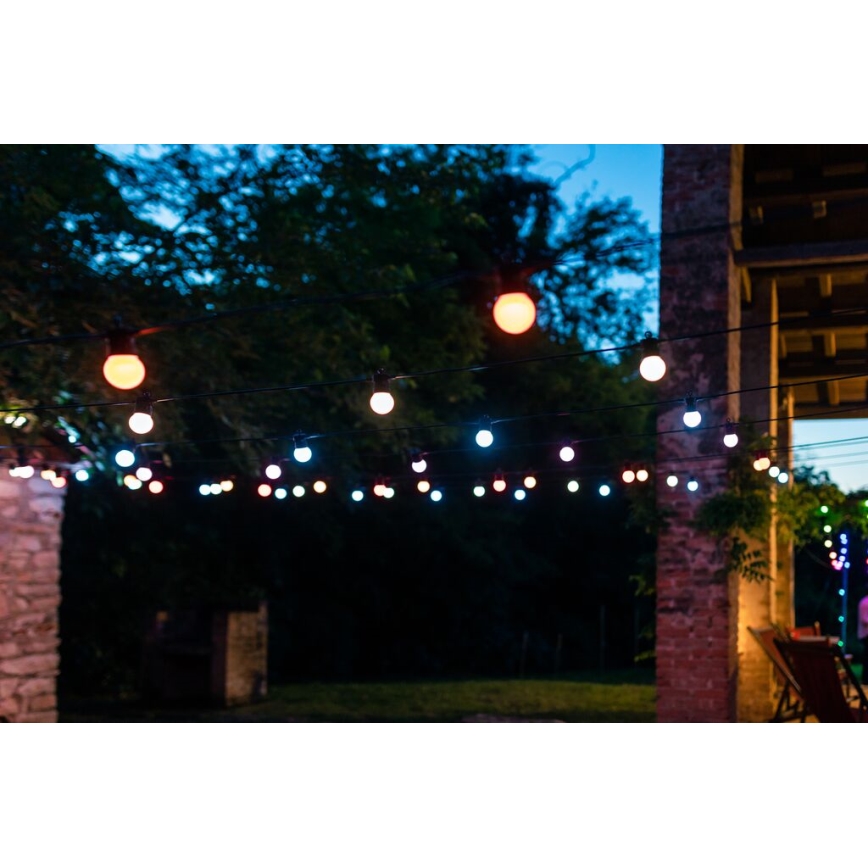 Twinkly - LED RGB Regulação exterior corrente decorativa FESTOON 20xLED 14m IP44 Wi-Fi