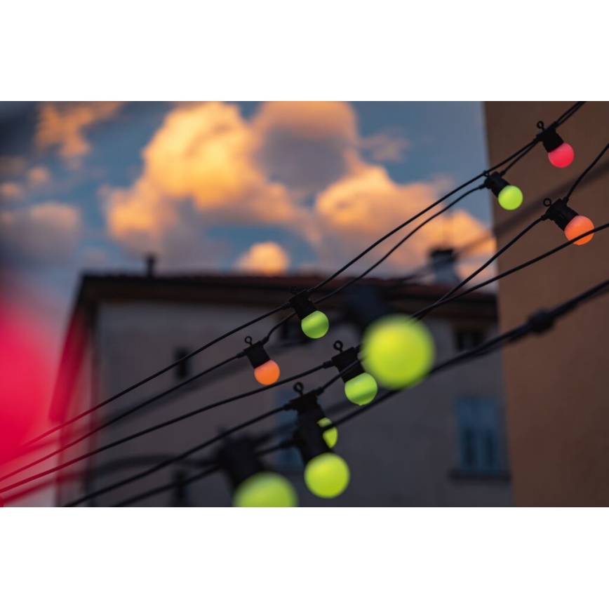 Twinkly - LED RGB Regulação exterior corrente decorativa FESTOON 20xLED 14m IP44 Wi-Fi