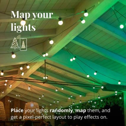 Twinkly - LED RGB Regulação exterior corrente decorativa FESTOON 20xLED 14m IP44 Wi-Fi