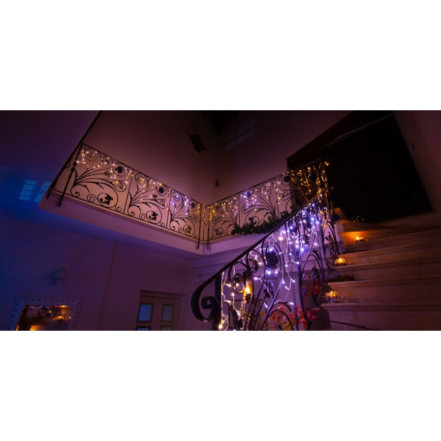 Twinkly - LED Regulação exterior Cortina de Natal ICICLE 190xLED 11,5m IP44 Wi-Fi