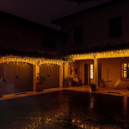 Twinkly - LED Regulação exterior Cortina de Natal ICICLE 190xLED 11,5m IP44 Wi-Fi