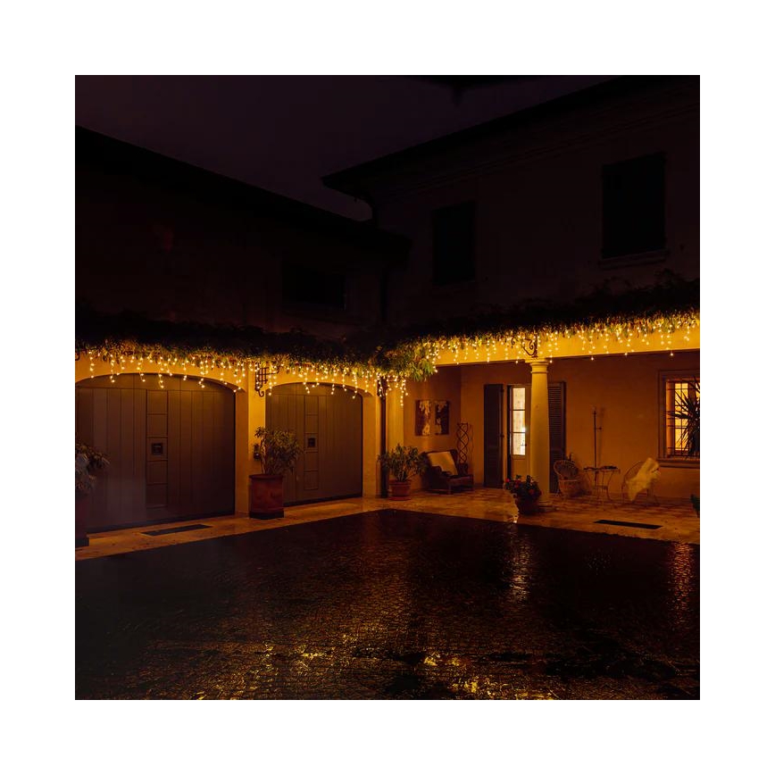 Twinkly - LED Regulação exterior Cortina de Natal ICICLE 190xLED 11,5m IP44 Wi-Fi