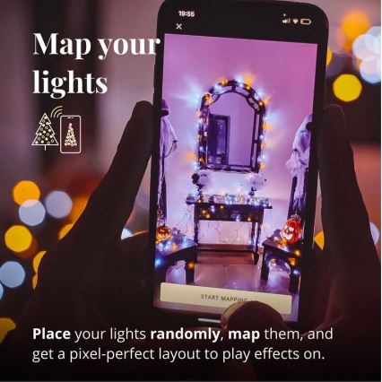 Twinkly - LED Regulação exterior Cortina de Natal ICICLE 190xLED 11,5m IP44 Wi-Fi
