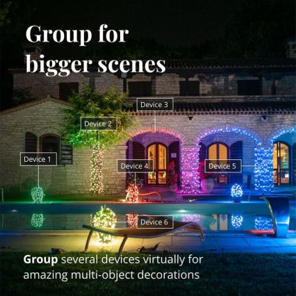 Twinkly - LED RGBW Regulação exterior Cortina de Natal ICICLE 190xLED 11,5m IP44 Wi-Fi