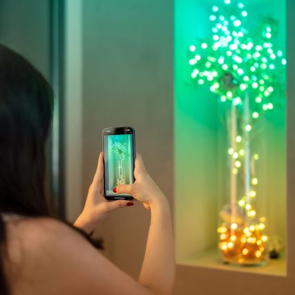 Twinkly - LED RGB Regulação Corrente de Natal CANDIES 100xLED 8 m USB Wi-Fi