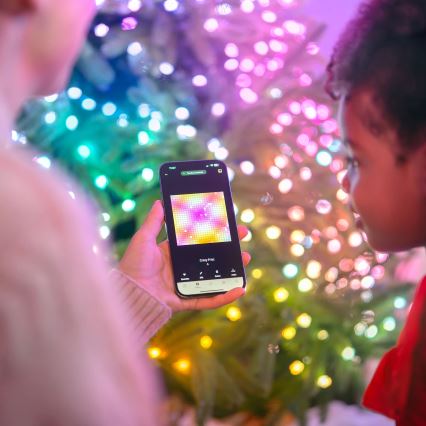 Twinkly - LED RGB Regulação Corrente de Natal CANDIES 100xLED 8 m USB Wi-Fi