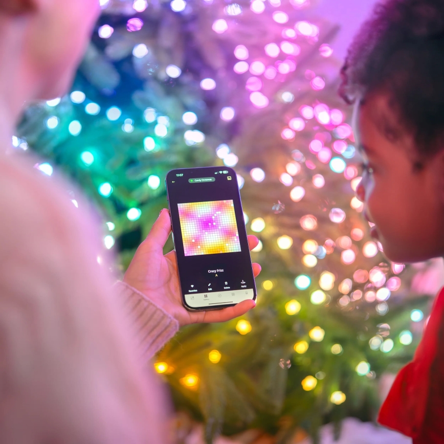 Twinkly - LED RGB Regulação Corrente de Natal CANDIES 100xLED 8 m USB Wi-Fi
