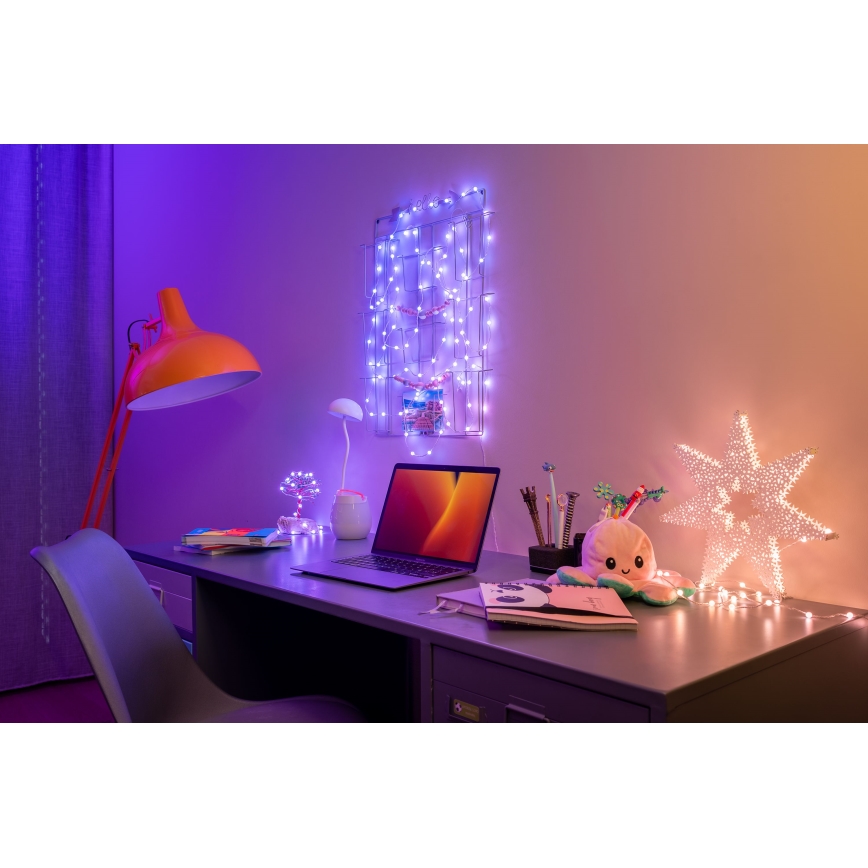 Twinkly - Corrente de Natal LED RGB regulável CANDIES 100xLED 8 m USB Wi-Fi