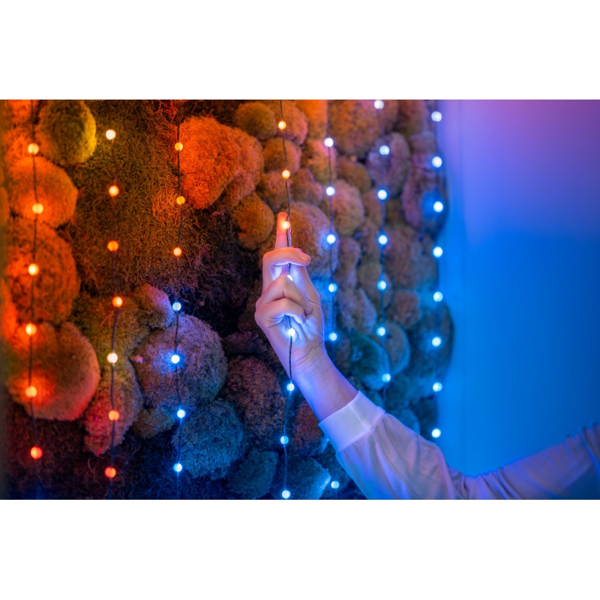 Twinkly - Corrente de Natal LED RGB regulável CANDIES 100xLED 8 m USB Wi-Fi