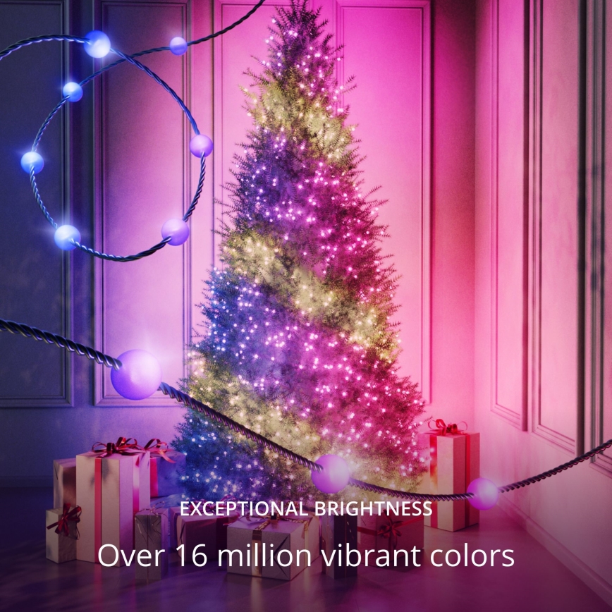 Twinkly - Corrente de Natal LED RGB regulável CANDIES 100xLED 8 m USB Wi-Fi