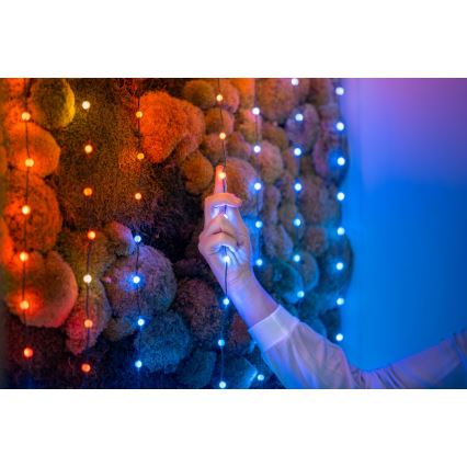 Twinkly - LED RGB Regulação Corrente de Natal CANDIES 100xLED 8 m USB Wi-Fi