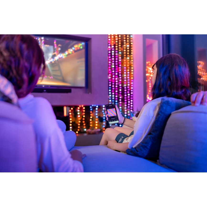 Twinkly - LED RGB Regulação Corrente de Natal CANDIES 100xLED 8 m USB Wi-Fi