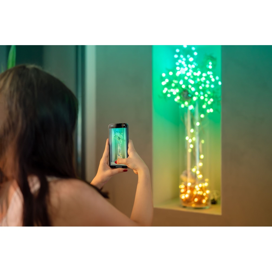 Twinkly - LED RGB Regulação Corrente de Natal CANDIES 100xLED 8 m USB Wi-Fi