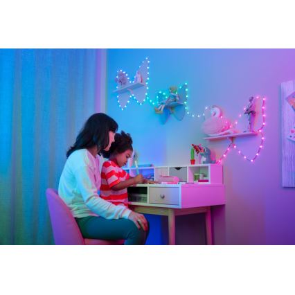Twinkly - LED RGB Regulação Corrente de Natal CANDIES 100xLED 8 m USB Wi-Fi