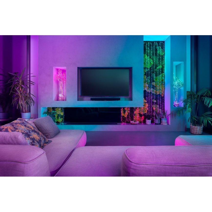 Twinkly - LED RGB Regulação Corrente de Natal CANDIES 100xLED 8 m USB Wi-Fi