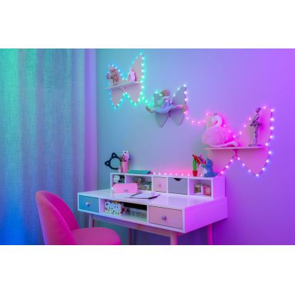 Twinkly - LED RGB Regulação Corrente de Natal CANDIES 100xLED 8 m USB Wi-Fi