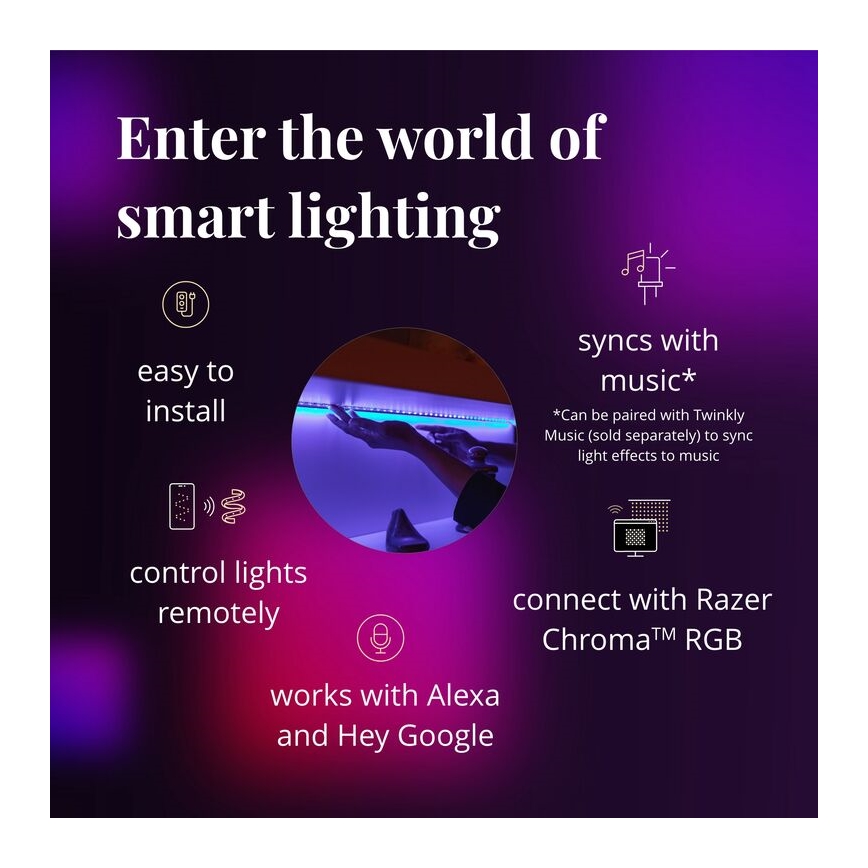 Twinkly - LED RGB Tira com regulação LINE 100xLED 1,5 m Wi-Fi