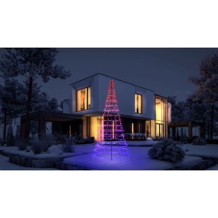Twinkly - LED RGBW Árvore de Natal para exterior dimerizável LIGHT TREE 1000 LEDs 6 m IP44 Wi-Fi