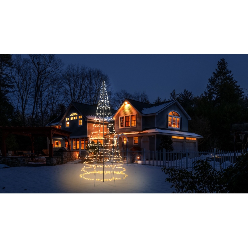 Twinkly - LED RGBW Árvore de Natal para exterior dimerizável LIGHT TREE 1000 LEDs 6 m IP44 Wi-Fi