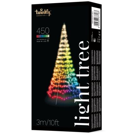 Twinkly - LED RGBW Árvore de Natal exterior com regulação LIGHT TREE 450xLED 3m IP44 Wi-Fi