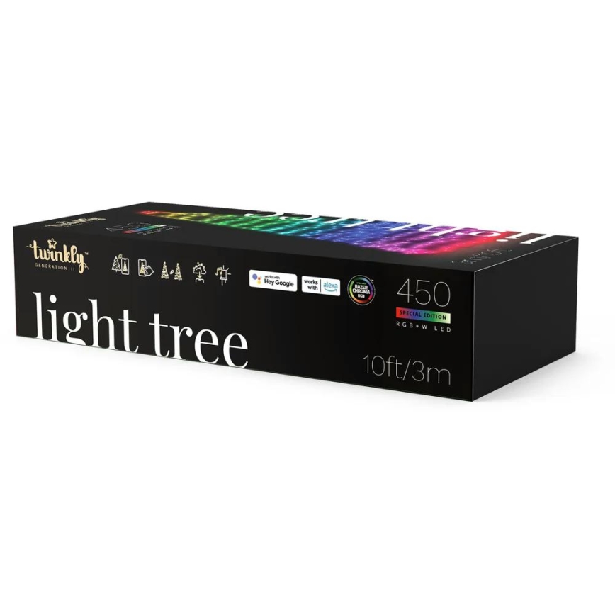 Twinkly - LED RGBW Árvore de Natal exterior com regulação LIGHT TREE 450xLED 3m IP44 Wi-Fi