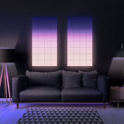 Twinkly - CONJUNTO 6xLED RGB Painel com regulação SQUARES 64xLED 16x16 cm Wi-Fi