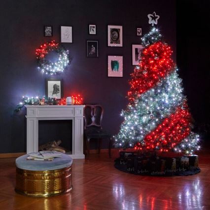 Twinkly - LED RGB Regulação Coroa de natal PRE-LIT WREATH 50xLED diâmetro 61cm Wi-Fi