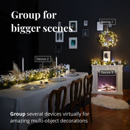 Twinkly - LED RGB Regulação Coroa de natal PRE-LIT WREATH 50xLED diâmetro 61cm Wi-Fi