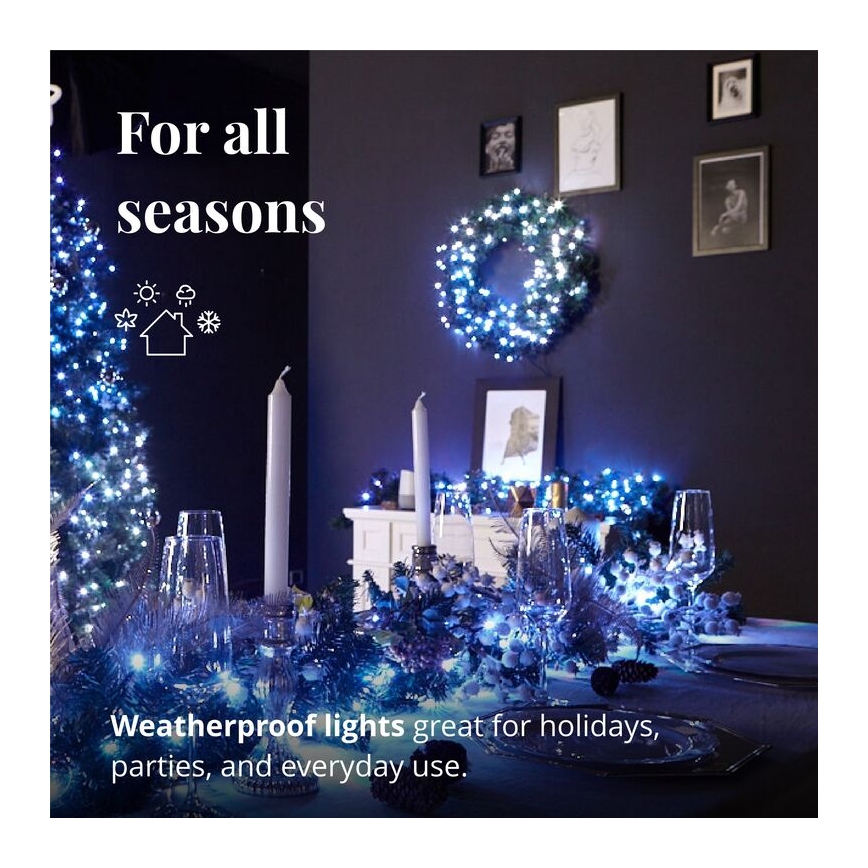 Twinkly - LED RGB Regulação Coroa de natal PRE-LIT WREATH 50xLED diâmetro 61cm Wi-Fi