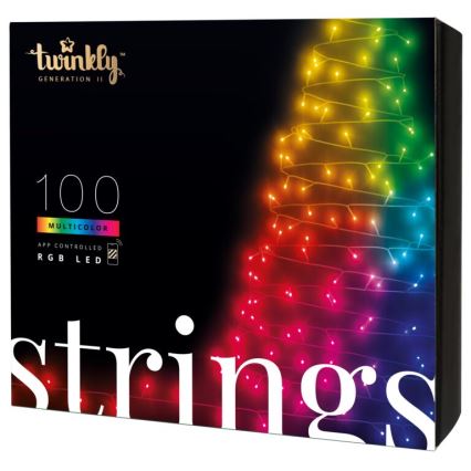 Twinkly - LED RGB Regulação exterior Corrente de Natal STRINGS 100xLED 11,5m IP44 Wi-Fi